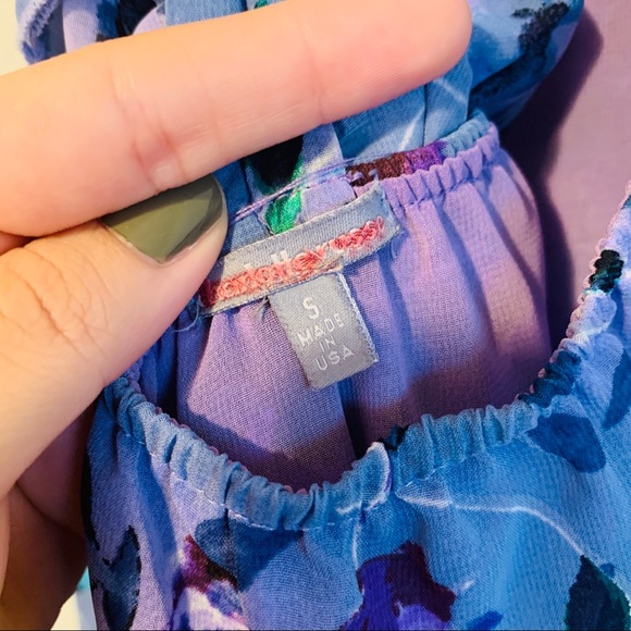 Tank Halter Floral Blouse Top - Picture 5 of 7